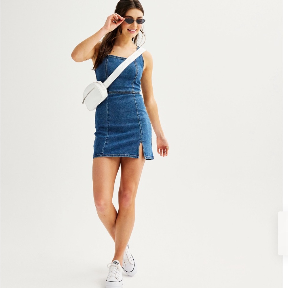 Love fire denim mini dress- XL